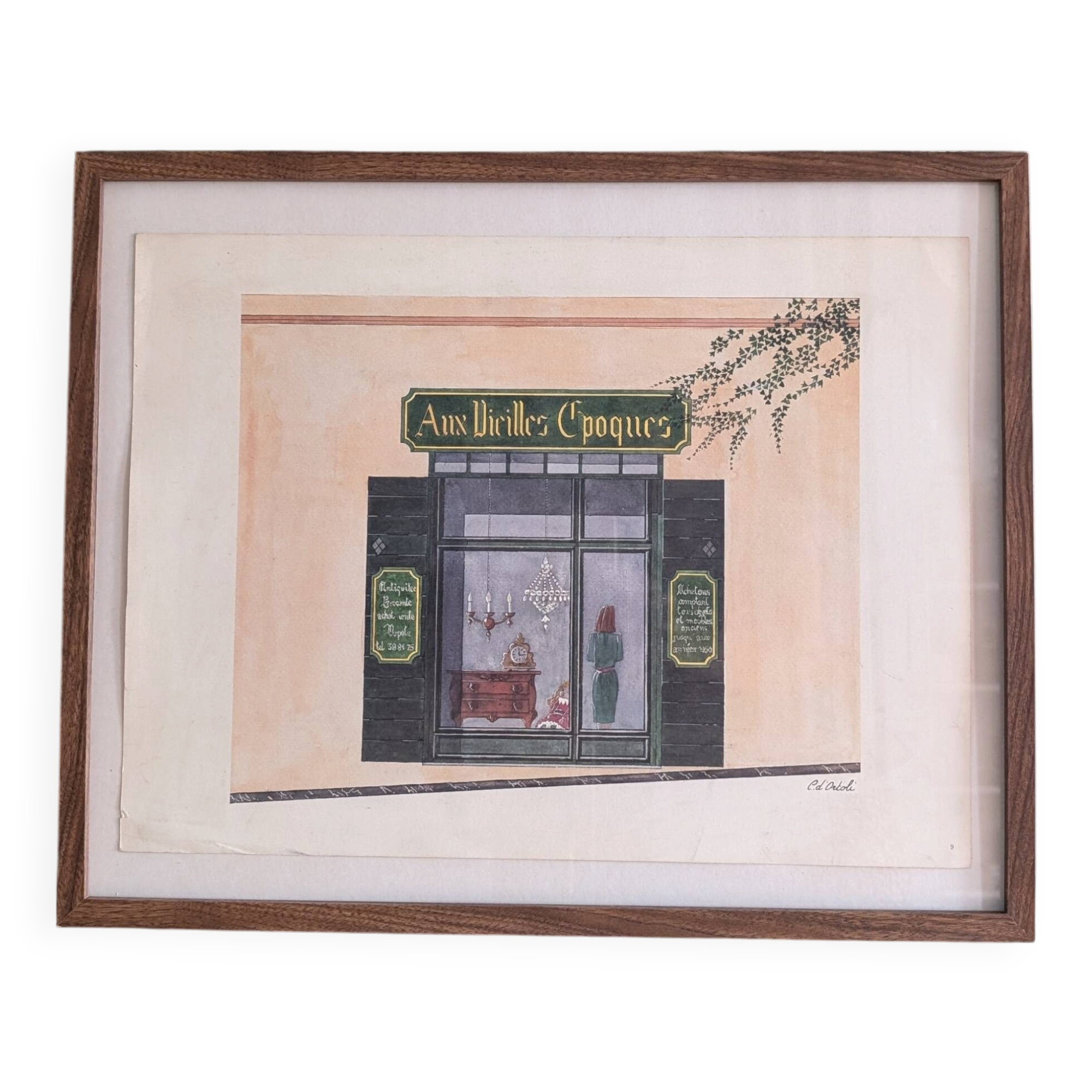 Lithographie "Aux Vieilles Époques" – Catherine d'Ortoli