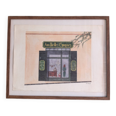 Lithographie ''Aux Vieilles Époques'' – Catherine d'Ortoli