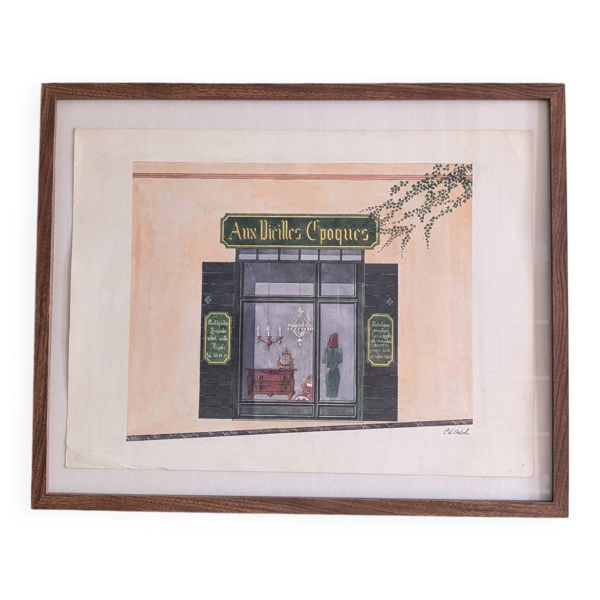 Lithographie ''Aux Vieilles Époques'' – Catherine d'Ortoli