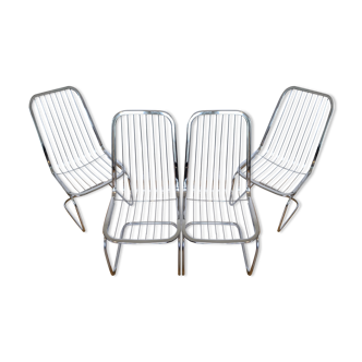 4 chairs in chrome
