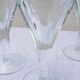 6 verres à pied en verre épais biseauté