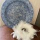 Large round English ironstone dish, 19th century