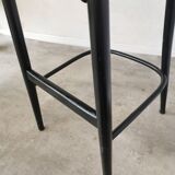 Chaise de bar vintage en bois courbé noir, style Thonet, milieu du XXe siècle (années 1970)