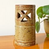 Vintage cylindrical ceramic table lamp