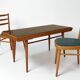 Table basse Tchécoslovaque 1960s, plateau verre noir