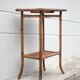 Bamboo and woven wicker table, vintage bamboo console, side table
