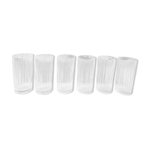 6 verres en cristal