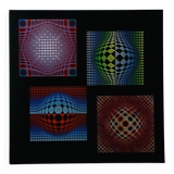 Kinetic Serigraph by Victor Vasarely - Éditions du Griffon 1970 - Op