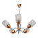 Glass and chrome chandelier Drukov Brno, Czechoslovakia, 1970s