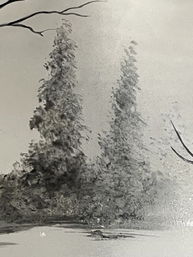 Carafe- Scenery of a lake landscape and a crane taking off