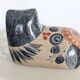 Cat figurine in Tonalá pottery, Mexico, handmade folk art.