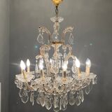 Lustre italien en verre de Murano en cristal, années 1950