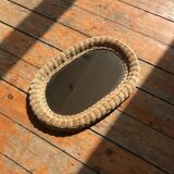 Rattan mirror