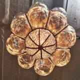 Murano glass hand-blown pendant light, mid-20th century