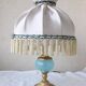 Lampe opaline et bronze