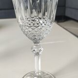 Set of 6 white wine glasses, Bohemian crystal. Regency/Empire style, 17.5 cm