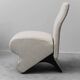 Pair of vintage fabric armchairs from the 1970s modernist period