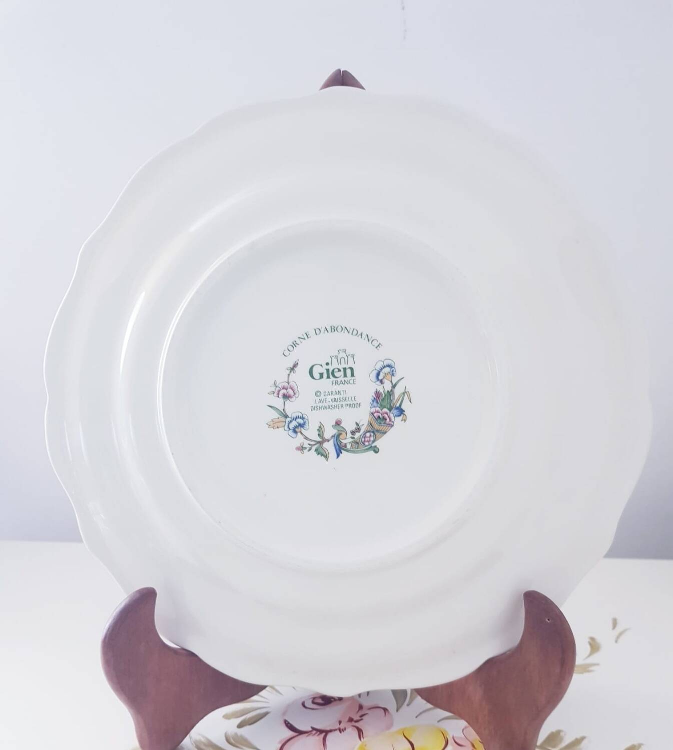 Lot de 7 assiettes Gien - modèle Corne d'abondance