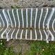 Public bench, street furniture, wrought iron garden bench