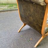 English Chesterfield olive green relax armchair