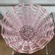 Vintage pink woven glass lantern – Murano style