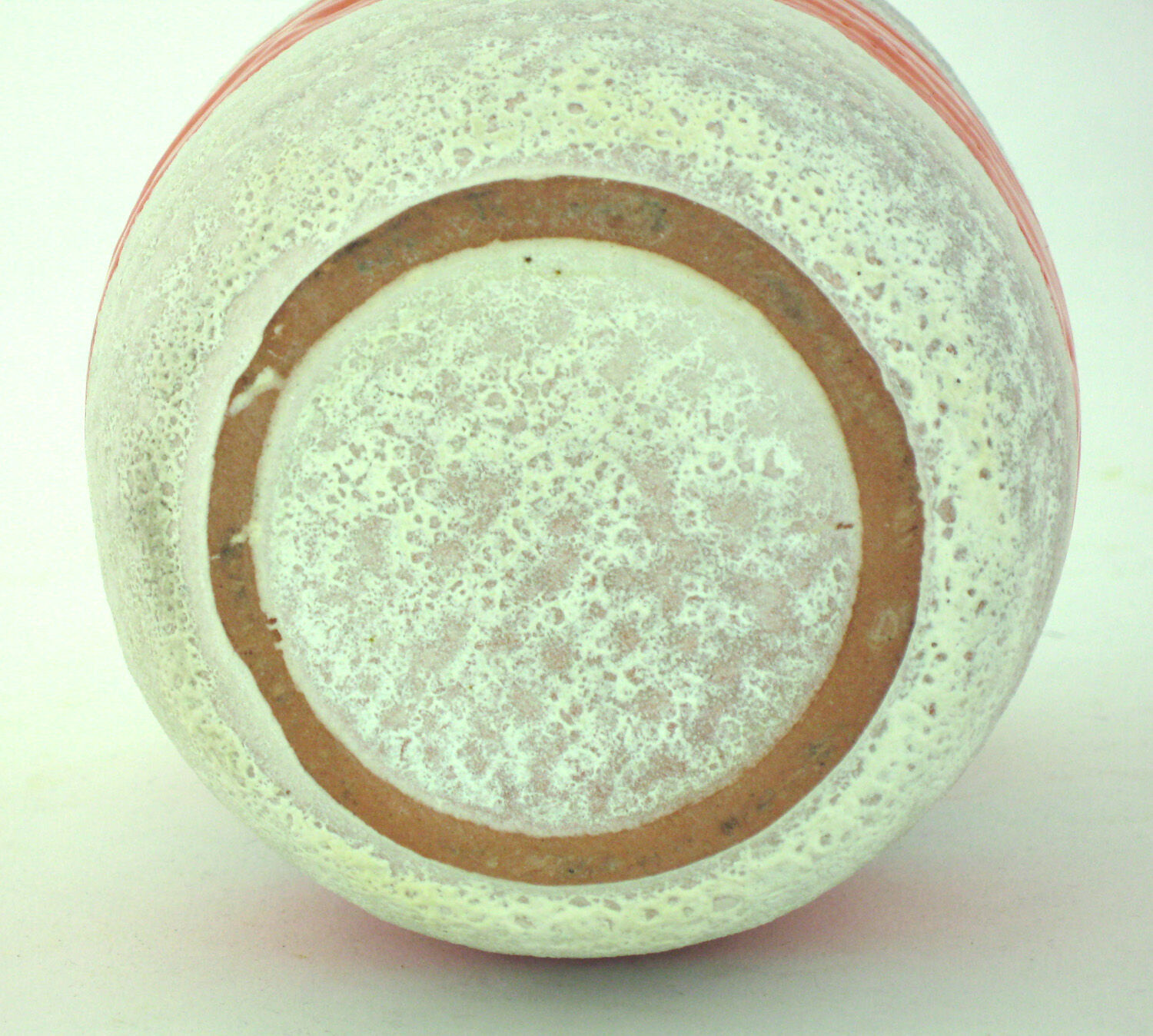 Beige and orange ceramic vase - Carstens Tunnieshof - West Germany - vintage 70s