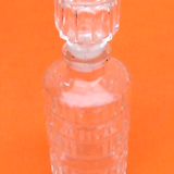 Cylindrical bottle " lever " transparent glass 1970