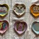 6 small heart-shaped porcelain plates Philippe Deshoulieres Salvador Dali