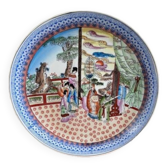 Large plate - indian company decor - china - 19th - characters 2