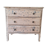 Vintage chest of drawers in patinated wood