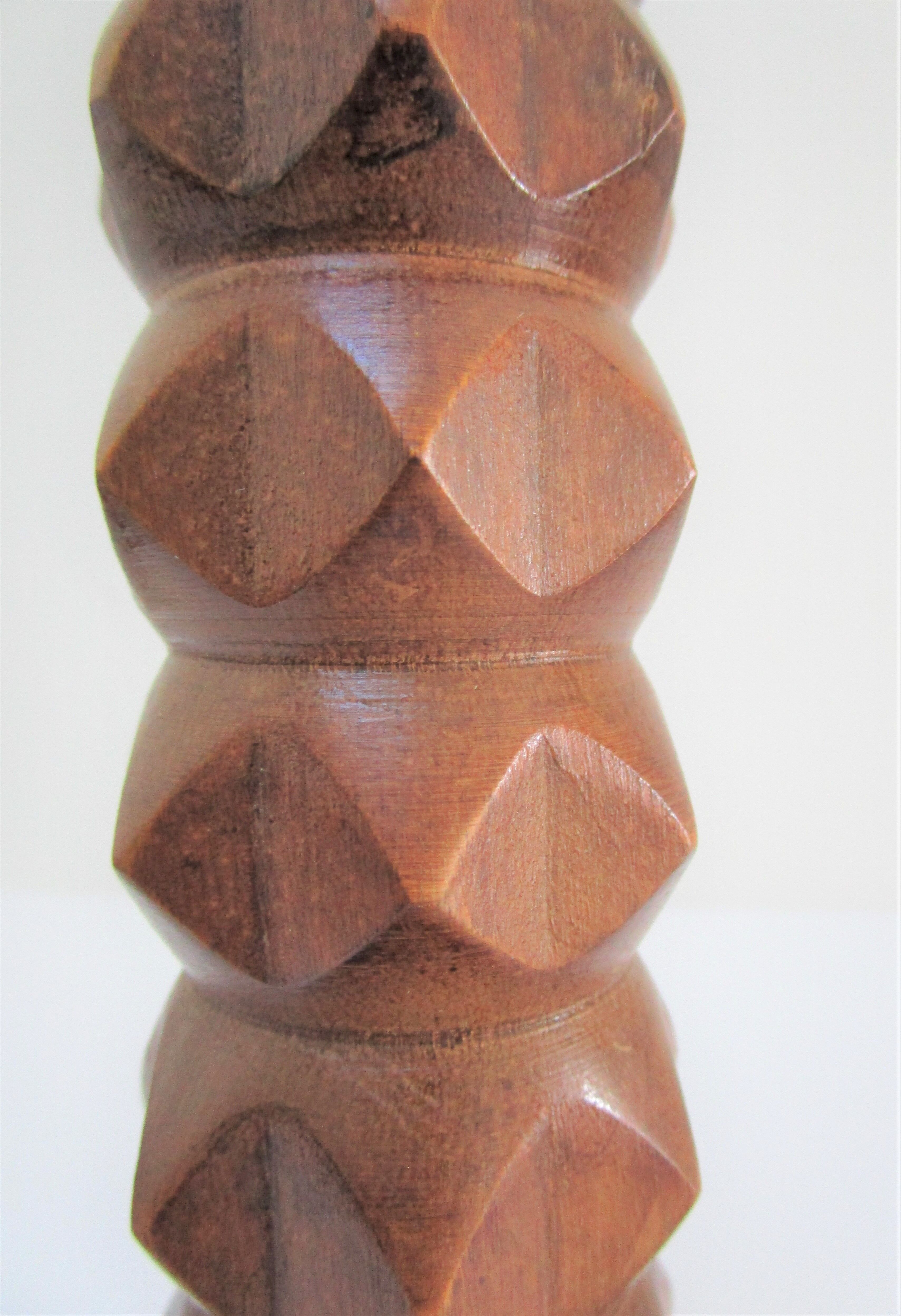 Solid wood lamp foot "diamond tip" years 40-50