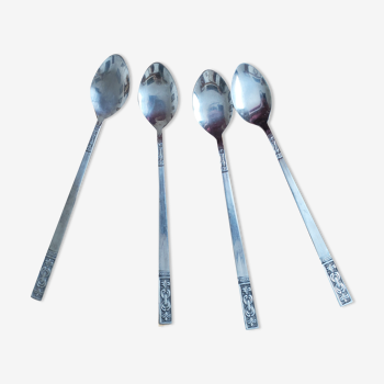 4 teaspoons in engraved stainless steel
