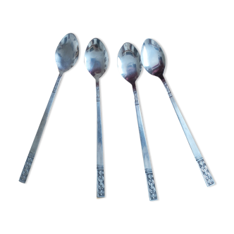 4 teaspoons in engraved stainless steel