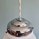 Art Deco conical pendant light in white opaline, 1920s-30s