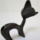 Blackened bronze brass cat wears zoomorphic pen Walter Bosse vintage