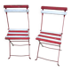 Pair of folding garden bistro chairs, 1900s, vintage