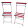 Pair of folding garden bistro chairs, 1900s, vintage
