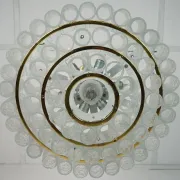 1960s vintage mid century doria ice glass CHANDELIER with 63 glass tubes