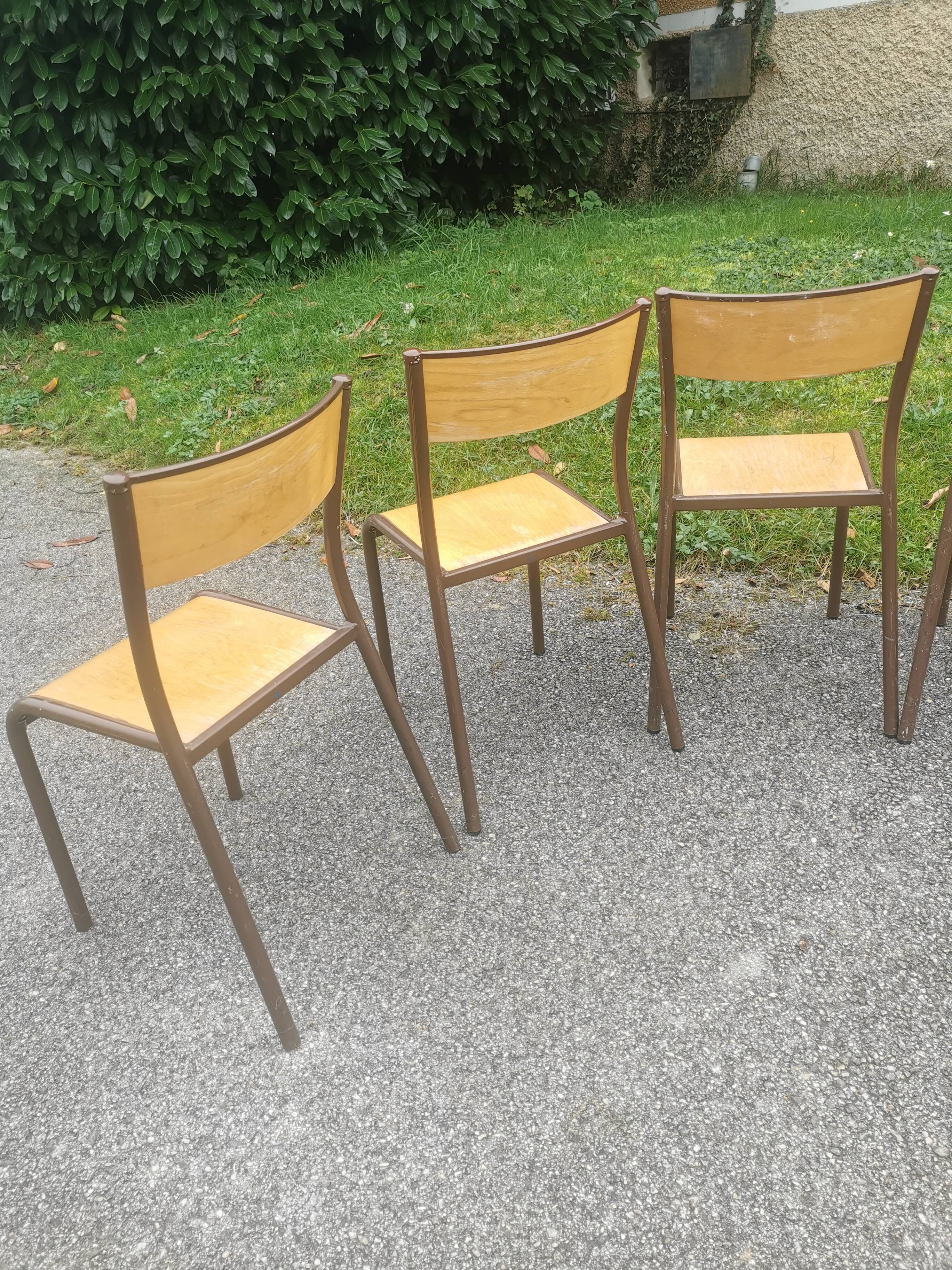 6 chaises vintage Mullca