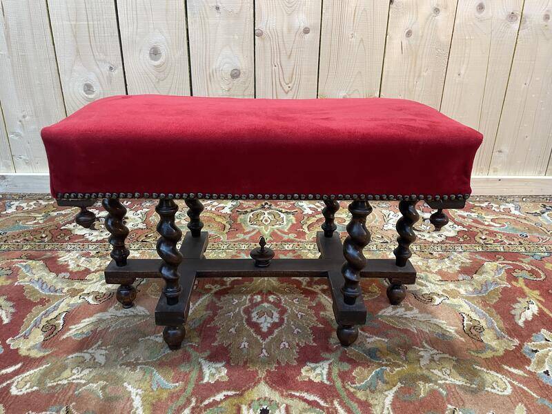 Banc - Repose pied style Louis XIII