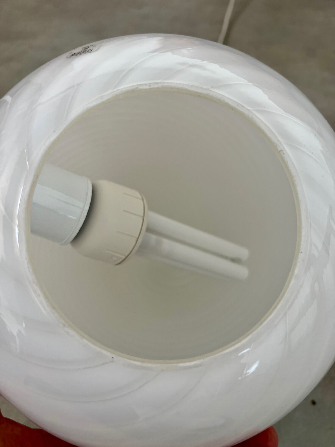 Old Ridged Glass Egg Lamp Design Vetri Murano vintage egg