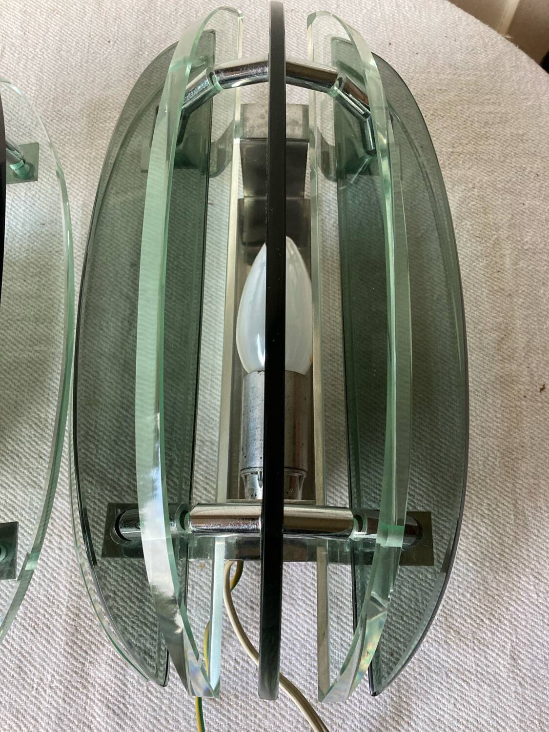 Pair of Veca wall lights from the 70s