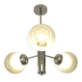 Vintage Murano Glass Pendant Lamp / Mazzega Sputnik Chandelier 1970's