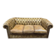 Chesterfield 3-seater leather sofa - 1960s