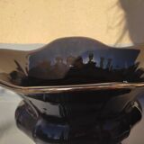 Pair of black earthenware planters