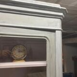 Old Patinated English Showcase Library