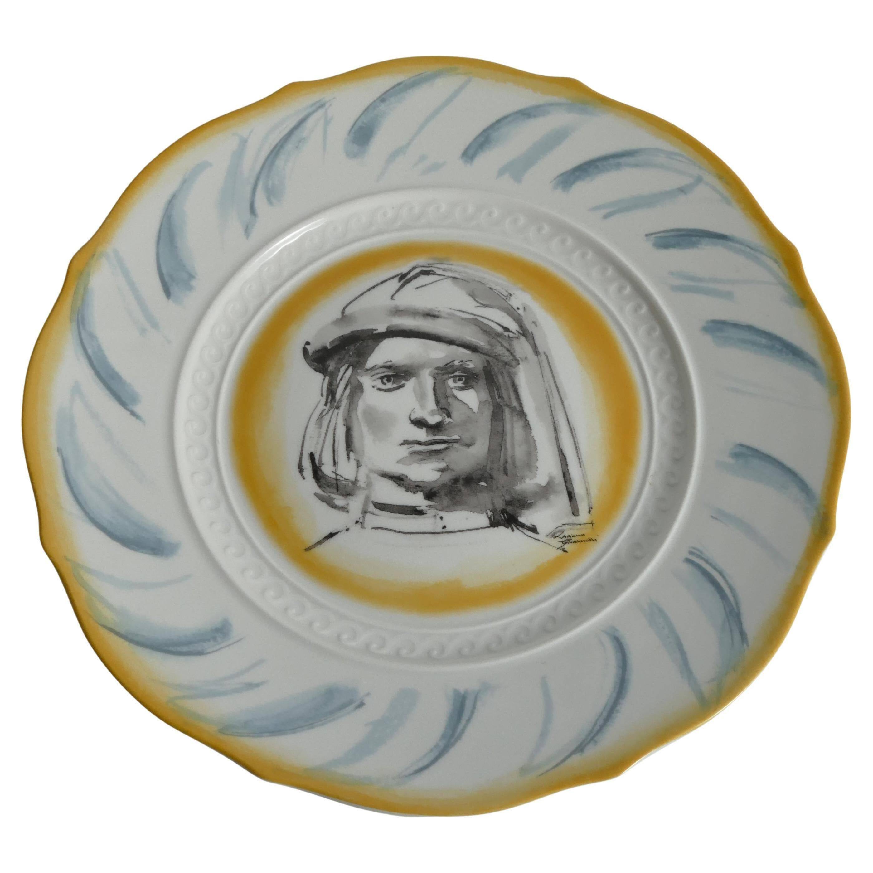 “Lorenzo il Magnifico” Wall Plate by Luciano Guarnier for Richard Ginori, Italy