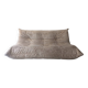 TOGO 3-seater sofa in beige velvet, Ligne Roset edition 1970