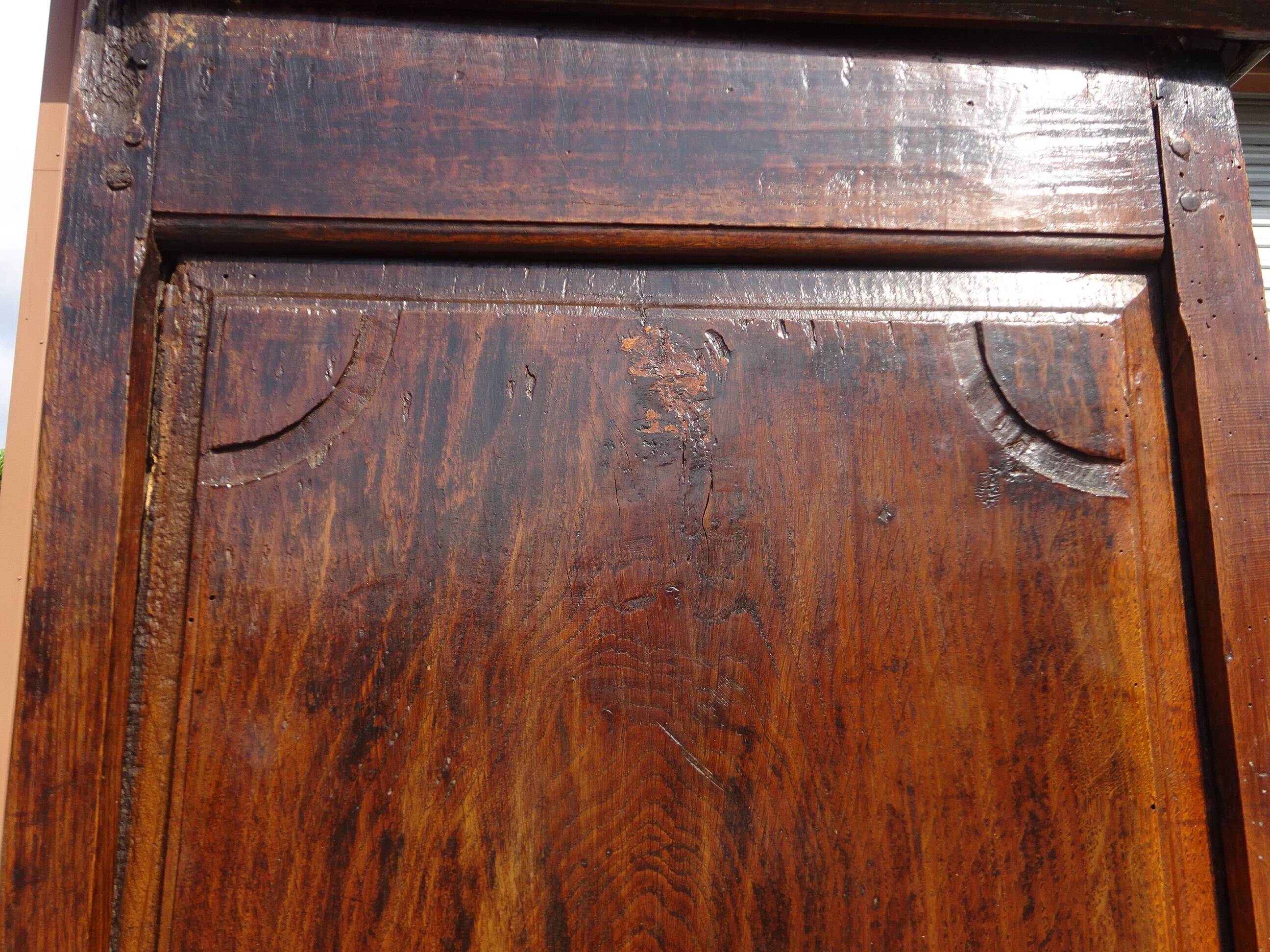 Louis XIII wardrobe in solid walnut
