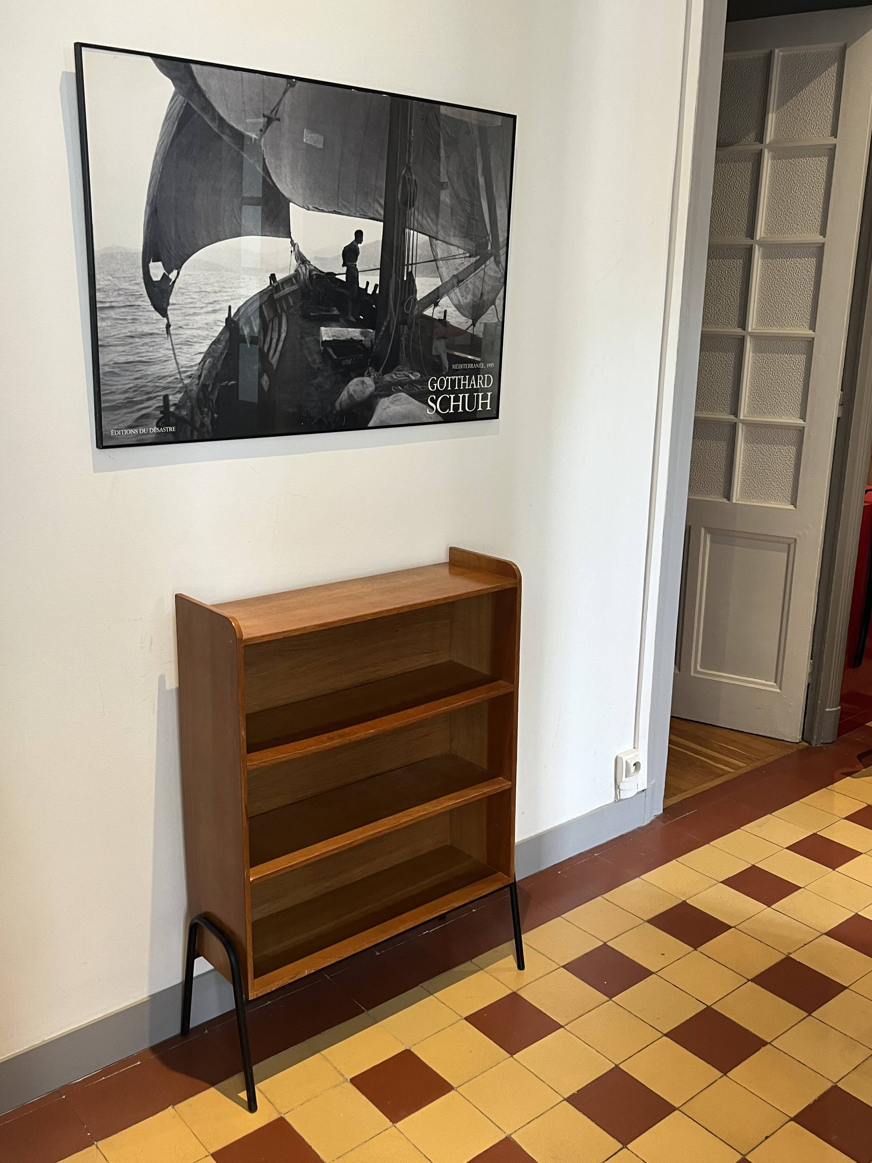 Vintage guariche style bookcase / shelf, 1960